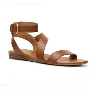 Franco Sarto Brown Leather Gustar Sandal, 7